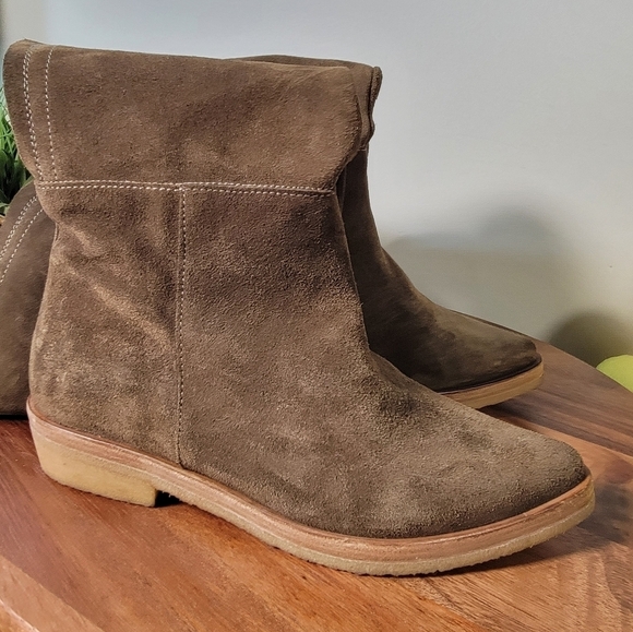 Free People Banks Over The Knee Boots Slouch Suede Green Size 38 - Picture 16 of 17